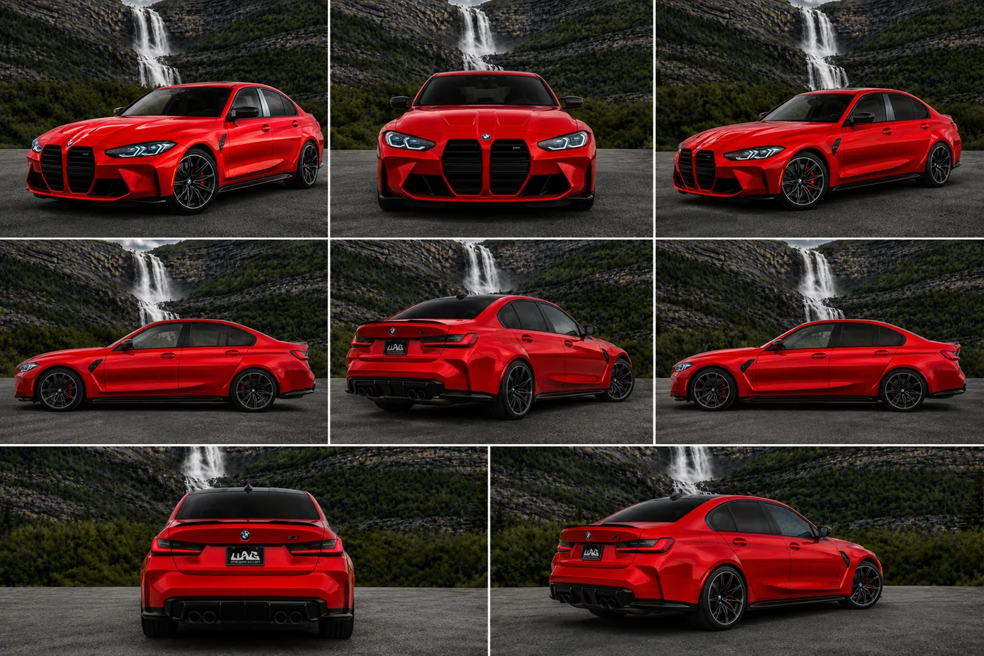 BMW M3 Competition X Drive Red - View 3