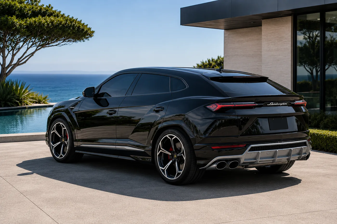 Black Lamborghini Urus - View 3