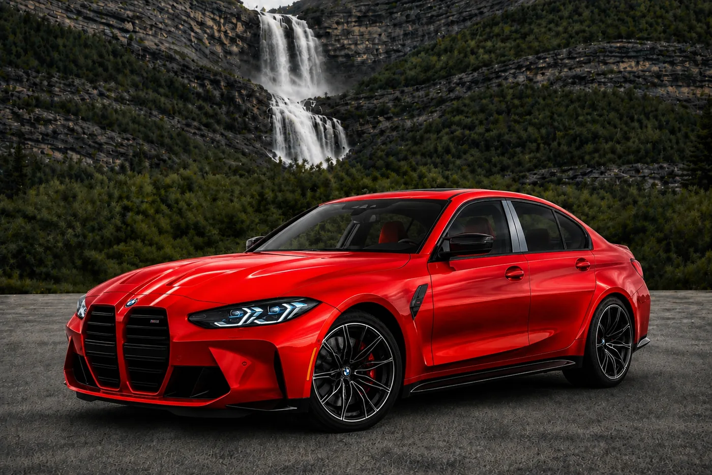 BMW M3 Competition X Drive Red - View 2